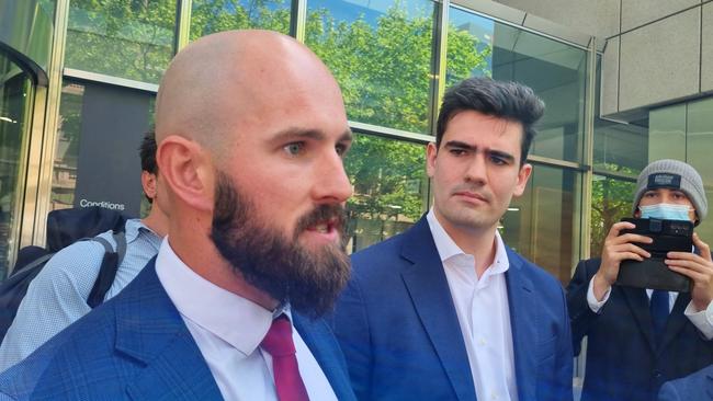 Melbourne neo-Nazi leaders Thomas Sewell and Jacob Hersant yelled “heil Hitler” as they avoided jail over an attack on hikers at the Cathedral Ranges State Park on May 8, 2021. Picture: NCA NewsWire/Liam Beatty