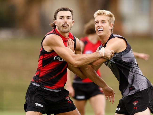 Will Sam Draper recommit to the Bombers? Picture: Michael Willson/AFL Photos via Getty Images.