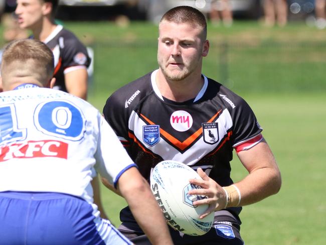 Kohan Lewis in action for Wests Magpies. Photo: Warren Gannon Photography