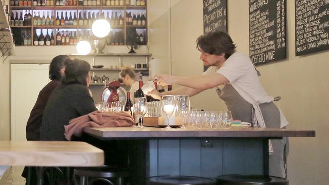 Hobart's new wine bar, Sonny, is warm and welcoming and a little bit fancy. Picture: PATRICK GEE