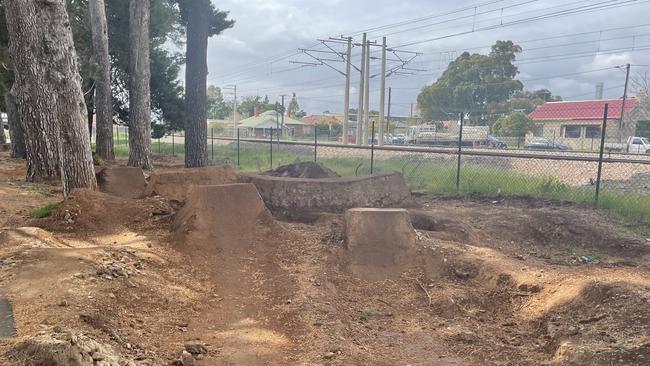 Hand built BMX tracks will no longer be demolished at Edwardstown. Picture: Emily Jarvis