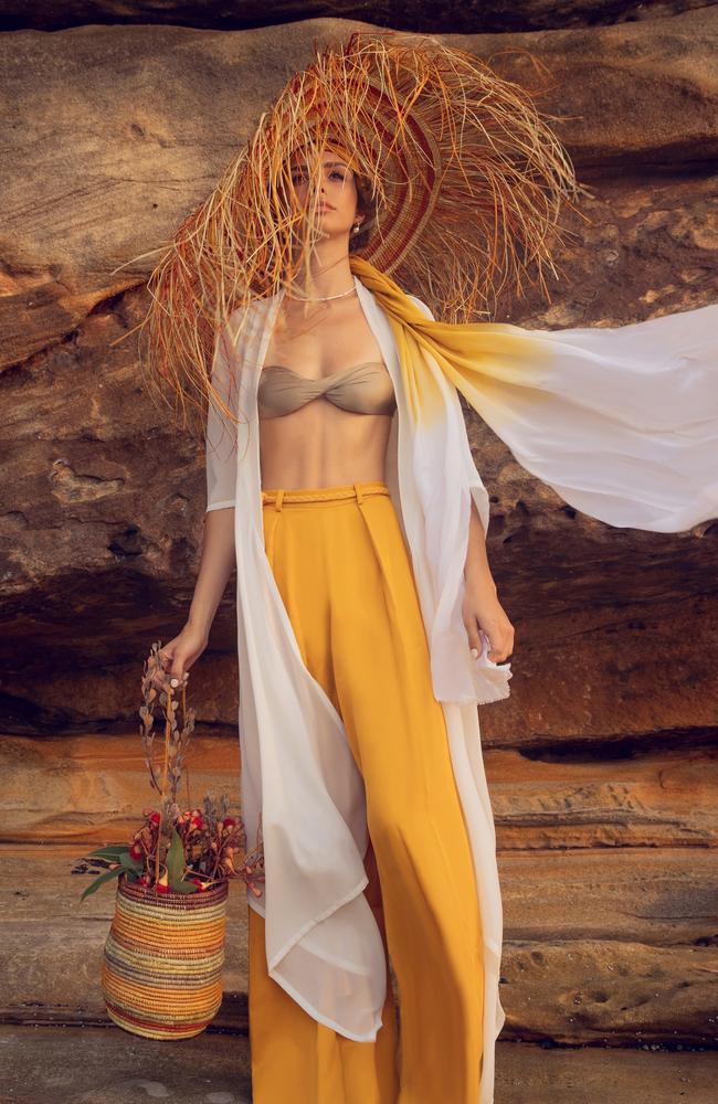 National Indigenous Fashion Awards 2020. Community Collaboration Award winner MAARA Collective and Bula'bula Arts. Picture: Cybele Malinowski, supplied by NIFA.