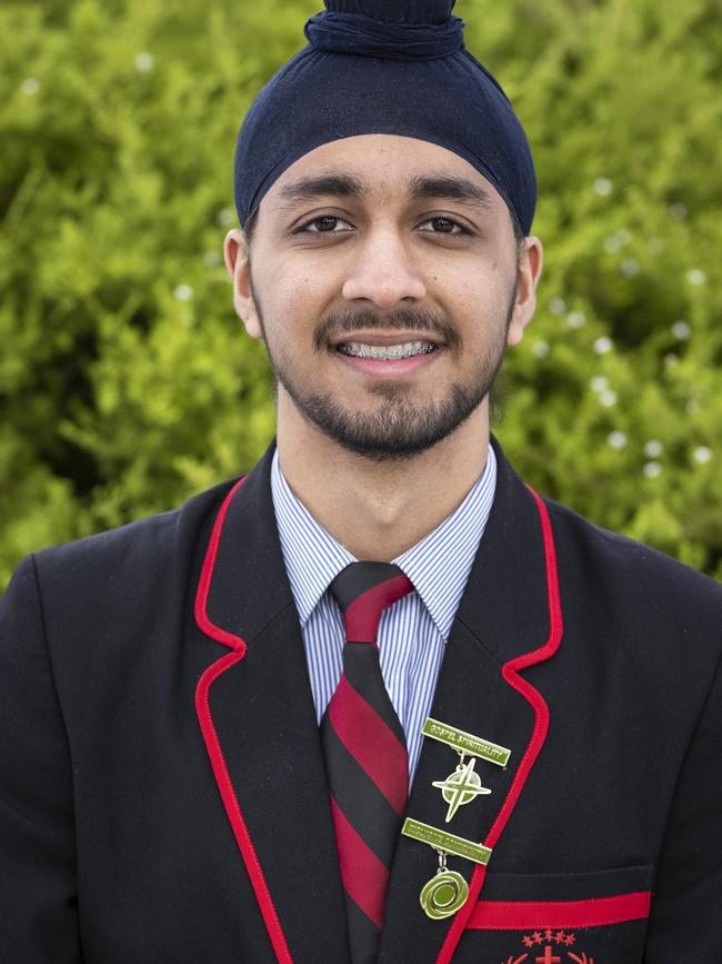 Ridheypreet Grover, who went to all-boys’ Rostrevor College, is the only male student to make the top category SA Governor’s Excellence Awards in 2022. Picture: Supplied