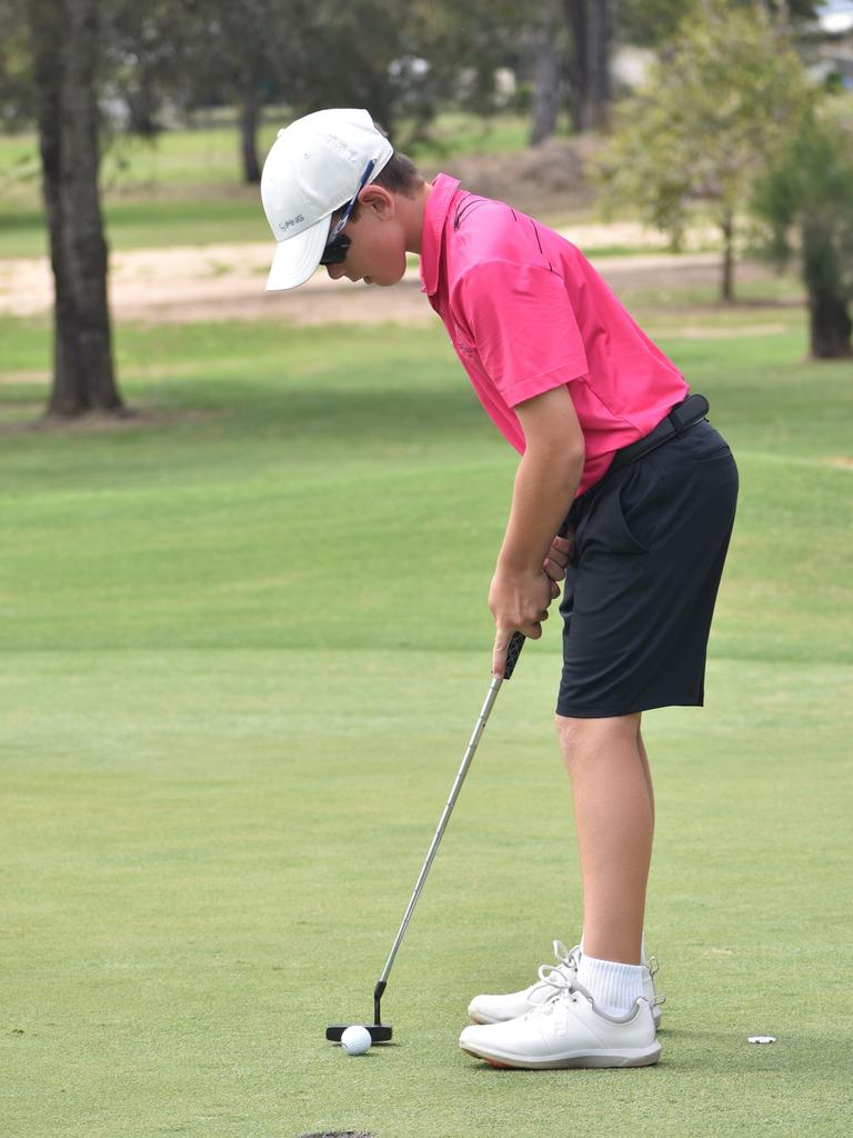 The Sunshine Coast's Cooper Holman (boys nine years) at the US Kids Golf Foundation Australian Open at the Rockhampton Golf Club on September 28.