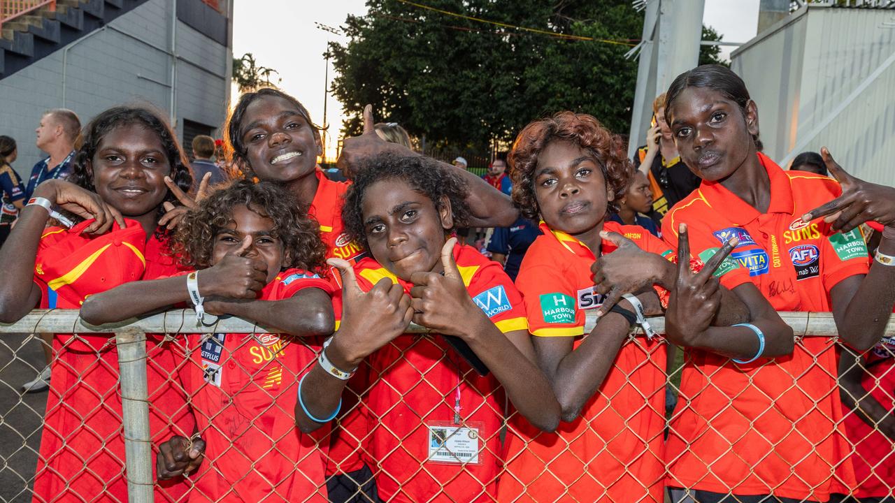 Fans at the Gold Coast Suns v Hawthorn AFL match at TIO Stadium. Picture: Pema Tamang Pakhrin
