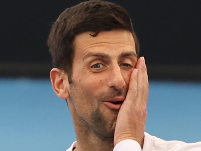 ADELAIDE, AUSTRALIA - NewsWire Photos December 28 2022: Serbian tennis player Novak Djokovic is seen during a training session at Memorial Drive in Adelaide. NCA NewsWire / David Mariuz