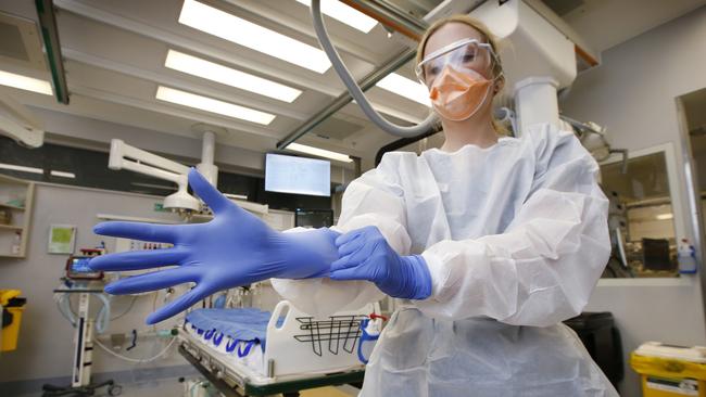 Associate Nurse Manager Michelle Caulfield in the Alfred Hospital Emergency Department. Picture: David Caird