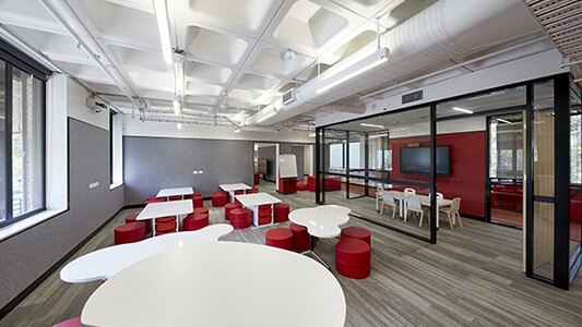 A look inside a classroom in the learning village.