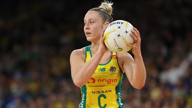 Jamie-Lee Price and the Diamonds have struggled to convert their centre passes into goals throughout the series. Picture: Getty Images