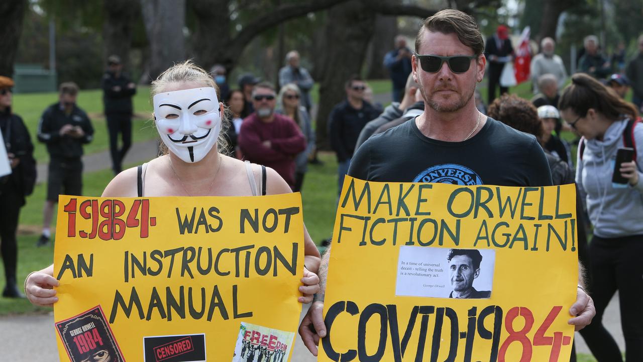 Protesters at the rally. Picture: Emma Brasier