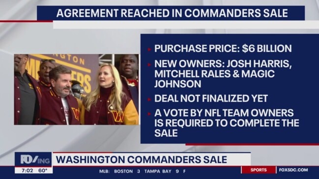 NFL's Washington Commanders Sold For $6.05B, A North American