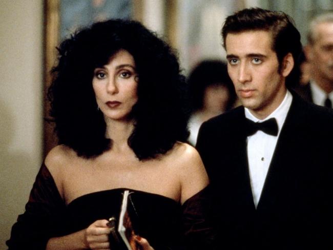 Cher and Nicolas Cage in Moonstruck.