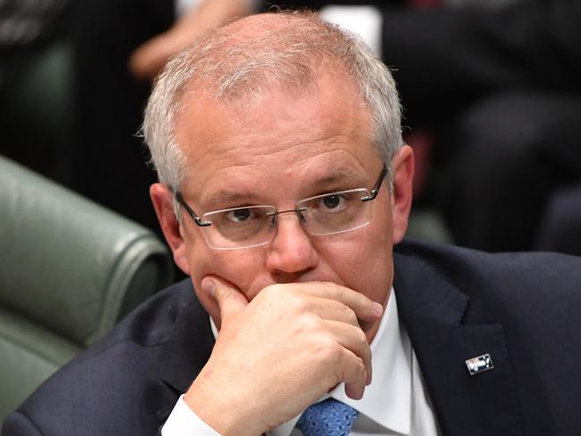 Prime Minister Scott Morrison during Question Time in the House of Representatives at Parliament House in Canberra, Thursday, December 6, 2018. (AAP Image/Mick Tsikas) NO ARCHIVING