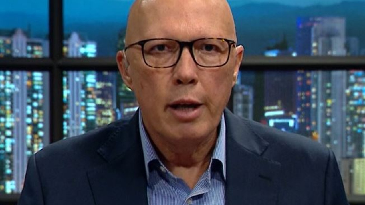 Peter Dutton on Paul Murray Live on Tuesday night. Picture: Sky News