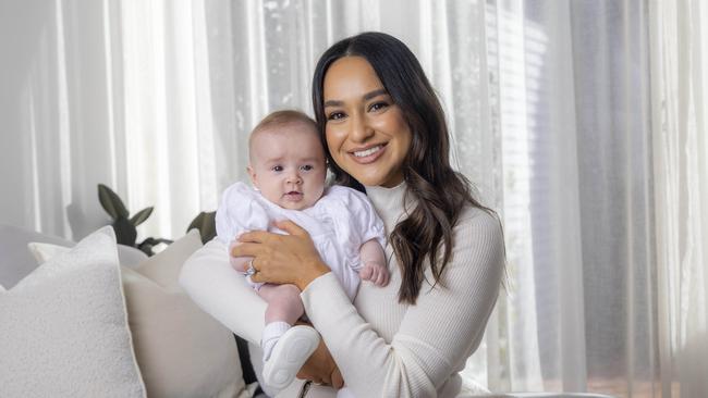 Natalie Docherty with baby Ruby. Picture: Wayne Taylor