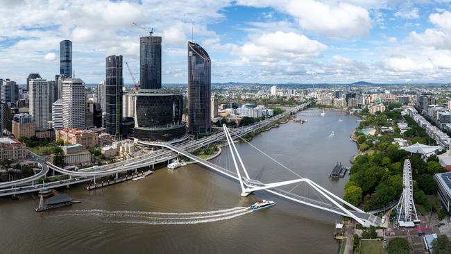 People returning to the Brisbane CBD after ex-tropical cyclone Alfred.