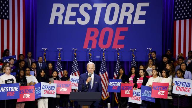 Joe Biden speaks at a Democratic National Committee event in Washington on Tuesday. Picture: AFP