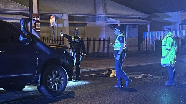 Emergency services were called to Hawker St just before 8pm on Monday August 19 after reports a pedestrian had been struck by a car. Picture: Natalie Vikhrov