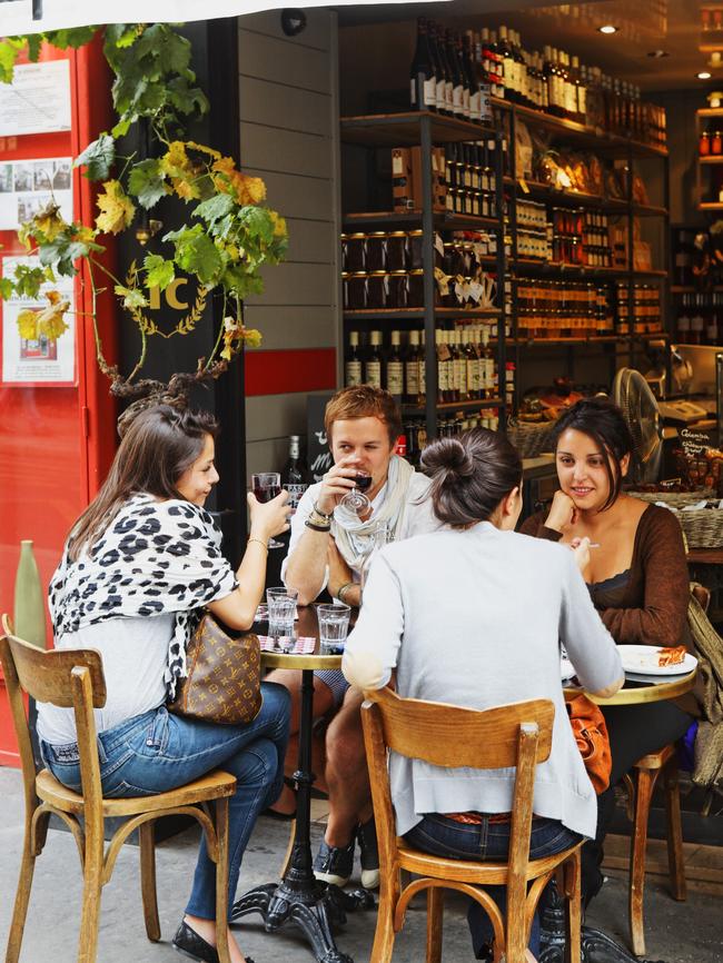 Diners on the Rue des Martyrs, Paris. Picture: Imagefolk