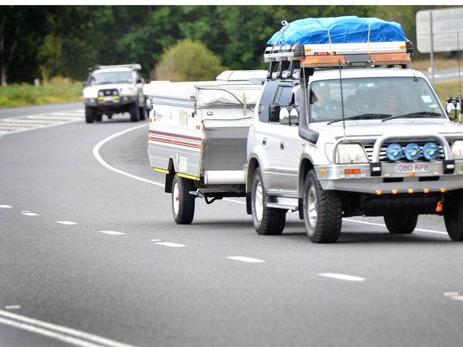 Traffic heading to the beach on the Tin Can Bay road. Photo Renee Pilcher / The Gympie Times