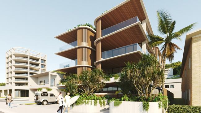 An artist impression of a proposed unit block at 800 Pacific Parade, Currumbin