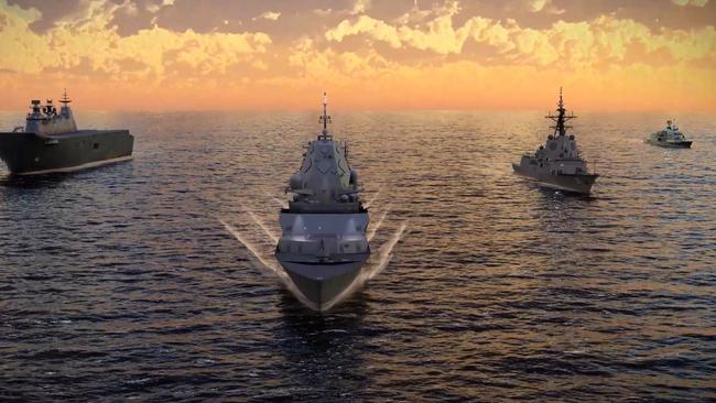 Evolved Hunter Class design for guided missile frigate. Supplied by BAE Systems Australia