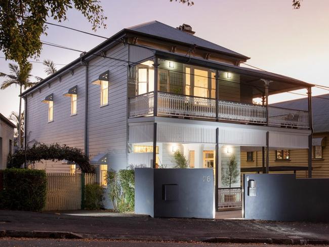 Exterior of 26 Rogers Street, Spring Hill designed by renowned 19th-century architect, Richard Gailey.