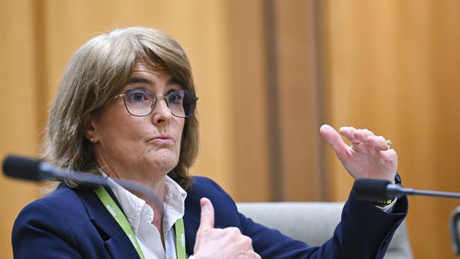 RBA governor Michele Bullock appears at the Senate, Economics Legislation Committee Estimates at Parliament House in Canberra. Picture: Martin Ollman/NewsWire