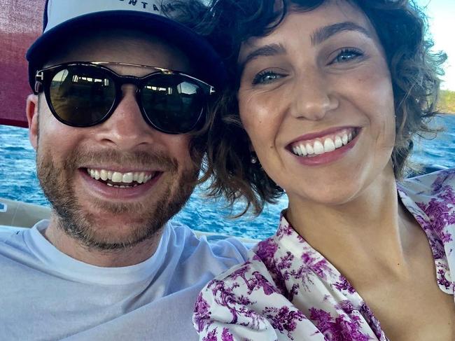 Hamish Blake and his wife, Zoe.