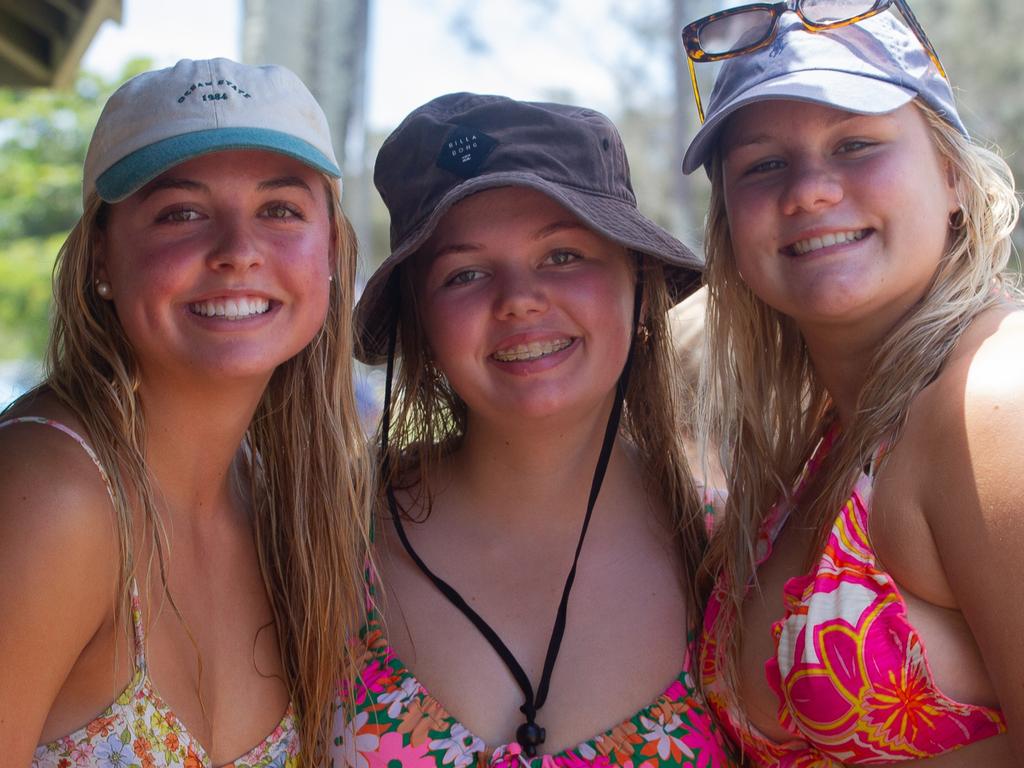 Bailey Grigg, Eloise Ray and Tyla Royan enjoying a girls day out at the beach.