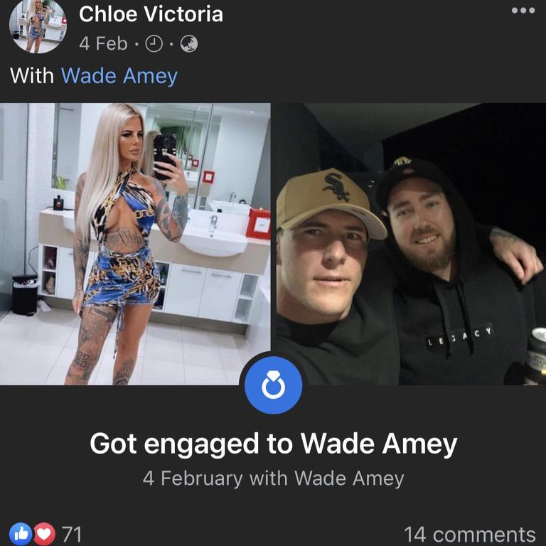 Smith announced engagement to Wade Amey on Facebook.