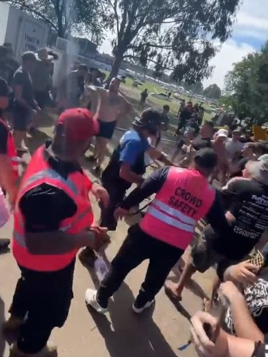 A wild brawl was caught on camera at the festival. Picture: YouTube / @Bill Jovo79