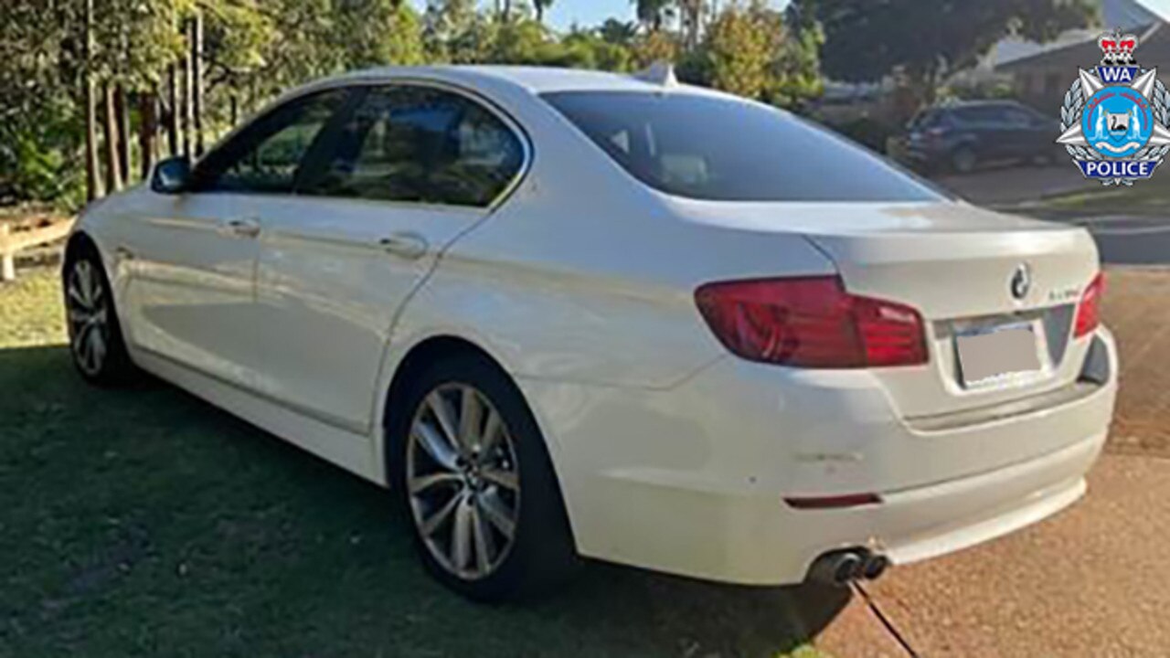 Police seized a BMW sedan as part of an ongoing investigation into corruption at a state government department. Picture: WA Police