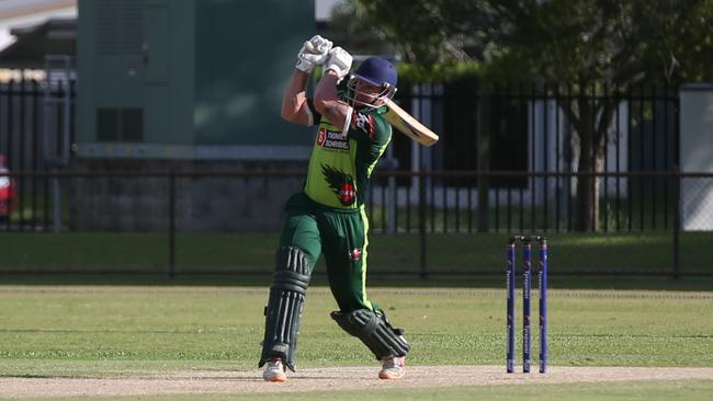 Brenton Edwards batting for Rovers. Cricket Far North first grade. 2024. Photo: Gyan-Reece Rocha