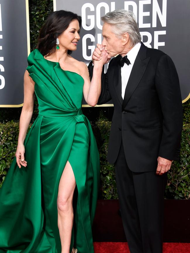 Loved up! Catherine Zeta-Jones and Michael Douglas. Picture: Getty