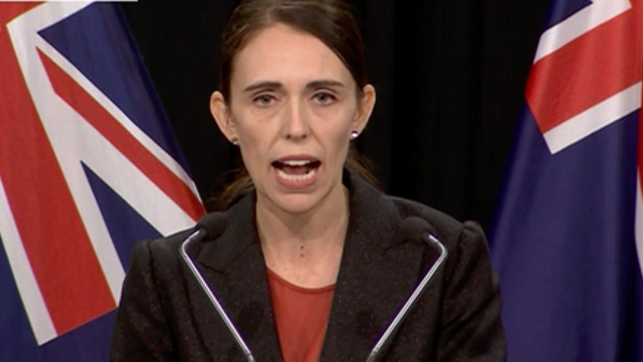 New Zealand Prime Minister Jacinda Ardern said gun laws must change in New Zealand. Picture: TVNZ via AP