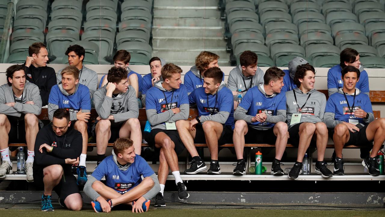 What AFL teams do some of the 2018 draft class support? Photo: Michael Willson/AFL Media/Getty Images.