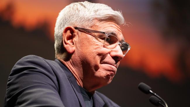 Warren Mundine speaks at a No Campaign event in Adelaide.