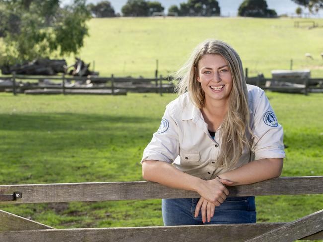 CL: Shearer Chloe Dann at Chruchill IslandChloe Dann is a shearer also a blacksmith, demonstrating the skill at Churchill Island's farm demonstration attraction.PICTURED: Shearer Chloe Dann at Chruchill Island PHOTOGRAPHER: ZOE PHILLIPS