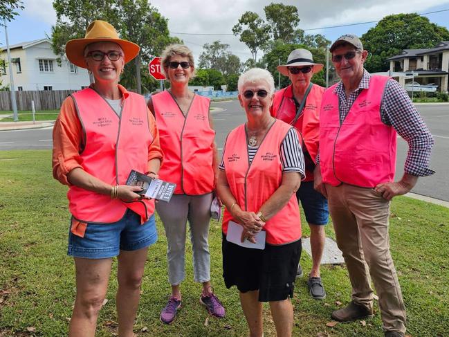 Division 1 candidate Michelle Byrne with her team at Burrum Heads.