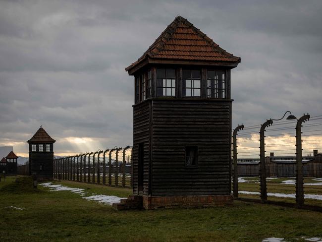 Watchtowers at the Auschwitz-Birkenau concentration camp, where Jews and minorities were sent to their death. Picture: Wojtek RADWANSKI / AFP)