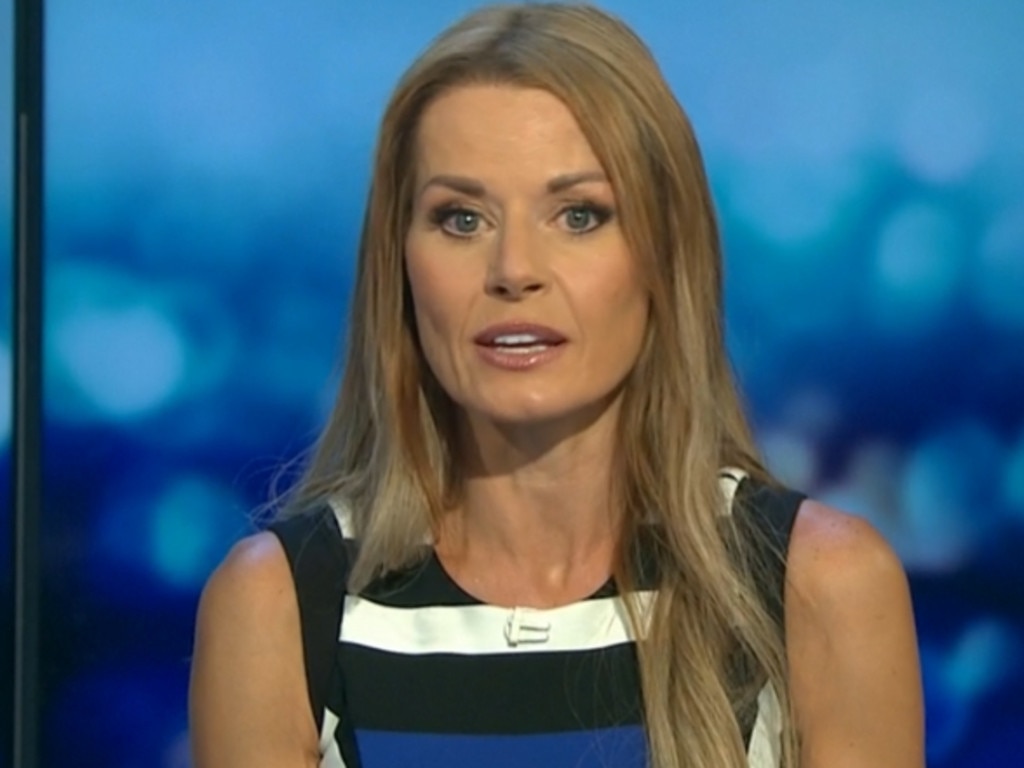 Madeleine West appeared on The Sunday Project talking about the new Predatory Podcast series. Picture: Ten Play