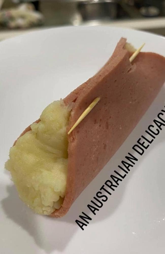 Devon rolls featured mashed potato, onion and devon. Picture: Facebook/Meanwhile in Australia