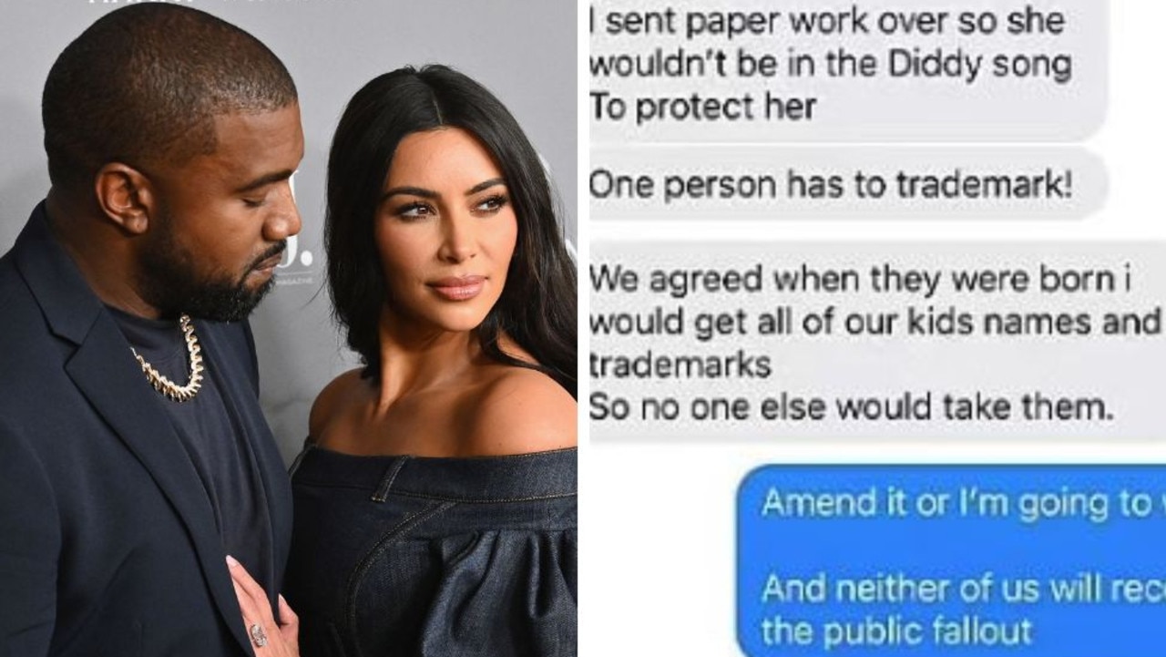 Kanye declares war on ex Kim in leaked texts