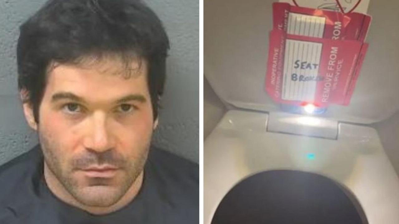 An American Airlines flight attendant has been arrested for allegedly spying on young girls in plane bathrooms.