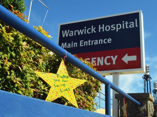 SAVING LIVES: One of the stars out the front of the Warwick Hospital.