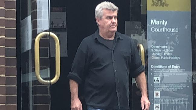 Bradley White, 57, of Terrey Hills, leaving Manly Local Court where he pleaded guilty to growing 39, one-metre high cannabis plants on a property where he rents a room. Picture: Jim O'Rourke