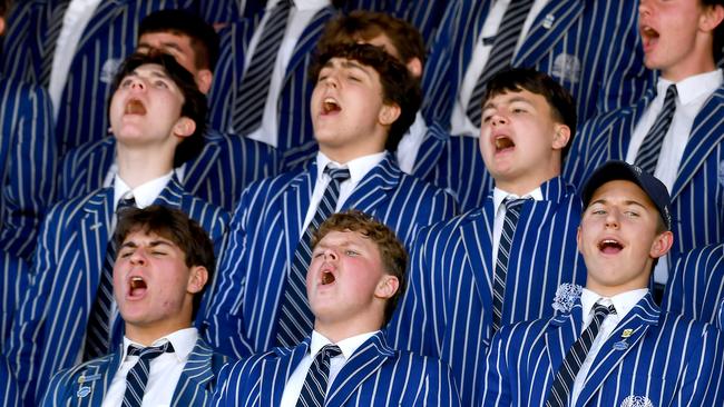 Nudgee College supporters. GPS first XV Rugby union game between The Southport School v Nudgee College. Saturday July 16, 2022. Picture, John Gass