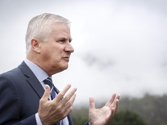 Deputy PM Michael McCormack at the opening of Huonville Stormwater Diversion project. Picture Chris Kidd