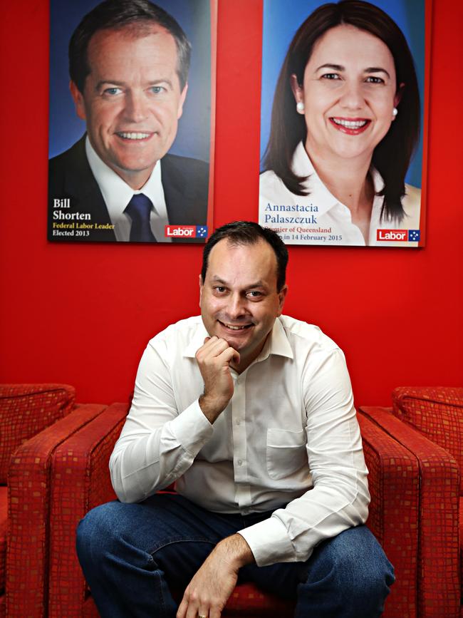 Evan Moorhead at work for the Labor Party. Picture: Annette Dew